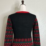 Born Famous Santa Crewneck Long Sleeves Sweater Dress, Sz Large Black Photo 8