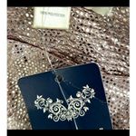 Monteau  Champagne Metallic Textured Short Sleeve Top Size Small NWT Photo 9