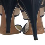 Versus Womens Sandal White Blue Leather Ankle Strap Buckle High Heel 10 Italy Photo 2