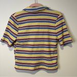 ZARA NWT  striped cropped polo shirt size medium Photo 2
