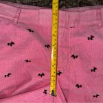 Lilly Pulitzer  White Label 8 Pink Corduroy Terrier Dog Embroidered Crop Pants Photo 5