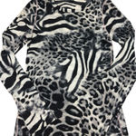 Karen Kane  XL ✨ adult black + white Animal Print Long Sleeve Top like new Photo 0