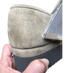 L'Amour Des Pieds Amadour Suede Platform Wedge Sandals Gray Elastic Strap 9M Size 9 Photo 12