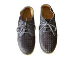 Bussola velvet Navy Lauren Pony Indigo women’s Perforated Lace Up Oxford 38 Blue Size 7 Photo 4