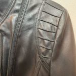 Beast Fashion NEW FASHION Women’s Jacket 100% Leather Moto Racer Full Zip Lined Black XL Photo 3