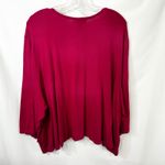 Catherines Plus Size 4X Cardigan Sweater Fuchsia Pink Open Front 3/4 Sleeve 1663 Photo 1
