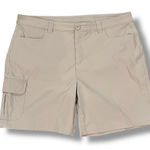 Eddie Bauer  Shorts Womens 14 Cargo Beige Tan Gorpcore Hiking Trail Logo Photo 0