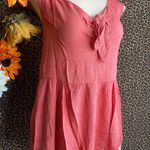 Doe & Rae ✅3/$30✅ NWT  Brick Red Sweetheart Chest Tie with Open Embroidered Back | LARGE Photo 1