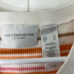 Liz Claiborne EUC Lizsport women’s orange pink white stretch knit vest top XL Photo 2