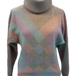 Jeanne pierre  VTG Women's Sweater Angora Lambswool Plaid Multicolor Size Small Photo 0