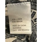 Panama Jack  Women's Wide Leg Linen Blend Cropped Pants Black/Cream Size Small (0 Photo 7