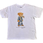 Ralph Lauren Polo Women’s Polobear Jean Suit White Cotton Tshirt Size Small RARE Photo 0