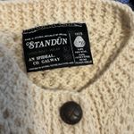 Standun 100% Wool Knit Fisherman Cardigan Sweater Ireland Small? (b31) Photo 3
