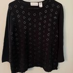 Alfred Dunner  Black and Silver Embellished Sweater. XL Photo 1