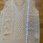 V neck long line knitted vest size M Tan Size M Photo 6