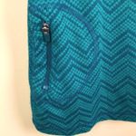 Eddie Bauer Women’s Green Chevron Patterned Quarter Zip-Up Pullover Sweatshirt Photo 6