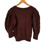 joe's jeans Joe’s Jeans The Ara Sweater size Large Brown Cotton Wool Chunky Knit Square Neck Photo 8
