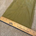 CAbi  Linen Iridescent Olive Green Sailor Button Detail Wide Leg Pants Size 10 Photo 1