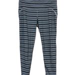 Athleta  Grey Stripped Legging Pants Sz S Workout Running Yoga Photo 1