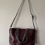 NWOT Elegant Faux Leather Tote with Removable Long Strap in Chocolate Brown Photo 3