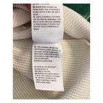 AE Cream Waffle Knit Long Sleeve Henley Top Thermal Button Front Large Cozy Y2K White Photo 8