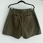 Spanx  Shorts Womens Large Green Stretch Twill Chino High Waist Preppy Travel Photo 2
