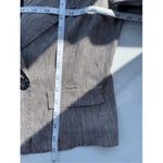 T6 Y2K VTG Nie Zoe Gray Linen Blend Bell Sleeve Open Front Blazer Jacket Size 4 Photo 3