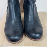 Kork-Ease  Women’s Black Leather Chandra Wedge Ankle Booties Stacked Heel 9.5M Photo 5