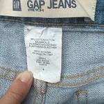 Gap  Y2K Vintage Blue Jean Denim Mini Skirt Embroidered Butterflies Flower Size 4 Photo 6