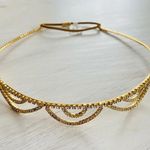 Anthropologie Jennifer Behr Elisabetta Tiara 12K Plated Gold Photo 5