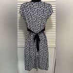Perseption Petite Black/Gray Abstract Dots Short Cap Sleeve Dress Size S/M‎ Black Photo 3