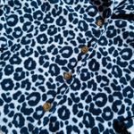 Route 66 Vintage y2k  leopard animal print long sleeve fleece button up jacket Photo 3