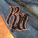 Rocawear Vintage Y2K Women’s Embroidered Jean Jacket Size L Jewel Charm Photo 2