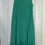 LOGO By Lori Goldstein 4/$25 Logo Lori Goldstein Camilla Tank Dress Caribbean Sea Midi Eyelet Hem Sz XS Photo 0