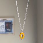 Handmade retro vintage chic whimsical style quality Czech glass bead simple necklace🧡 Photo 1