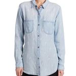 Rails Carter Lightning Bolt Ombré Chambray Button Down Shirt, EUC, Size XS Photo 0