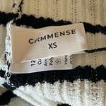 NWT Commense Striped Knit Midi Dress with Front Buttons and Slit Detail XS Old Money Multiple Photo 3