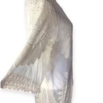 Rebellion Again Juniors Medallion Lace Duster in Ivory White Size undefined Photo 4