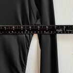 YSL Vintage Yves Saint Laurent Rive Gauche Black Bodycon Side Ruched Dress US 8 Photo 14