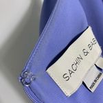 Sachin + Babi  periwinkle, draped tulip dress. Spaghetti straps. 4 Photo 12