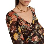 Veronica Beard NWT Veronica‎ Beard Floral Flower Silk Long Sleeve Dress Pink Boho Women 4 Photo 3