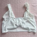 Pretty Little Thing  - Tall White Frill Strap Tie Front Bralette Photo 5