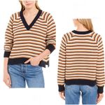 Madewell  Arden Crop Pullover V-neck Sweater - Stripe - XXS Photo 1