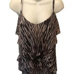 Cacique Swim By Animal Print 3 Tier Tankini 18 Black/Gray Tiger Stripe Photo 1