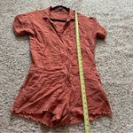 Young Fabulous and Broke YFB Womens Felix Raw Edge Romper Paprika Size Small Photo 5