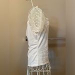 NWT Bodysuit with Sheer Polka Dot Puff Short Sleeves White Photo 2