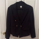 A New Day Black Classic Blazer with bronze buttons size 10 Photo 0