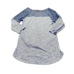 Candie's 3/$15  blue sweater with lace shoulders Photo 3