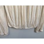 Free People Yummy Slub Ivory Beaded Embellished Women's Shirt XS Boho Photo 3