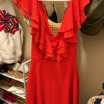 Lulus Red  Ruffled Dress Photo 0